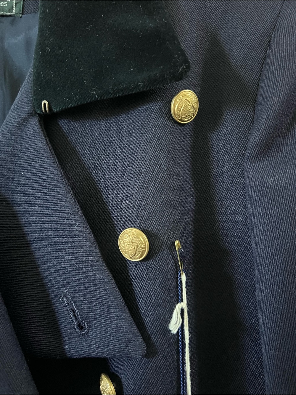 Vintage Ralph Lauren Country Wool Military Coat Velvet Collar NWT Size 10 RARE!! - Picture 7 of 16